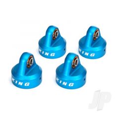 Shock caps aluminium (blue-anodized) King shocks (4pcs)