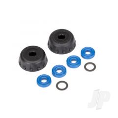 Double seal kit GTR shocks (x-rings (4pcs) / 4x6x0.5mm PTFE-coated washers (2pcs) / bottom caps (2pcs)) (renews 2 shocks)