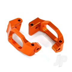 Caster blocks (c-hubs) 6061-T6 aluminium (orange-anodized) left & right / 4x22mm pin (4pcs) / 3x6mm BCS (4pcs) / retainers (4pcs)