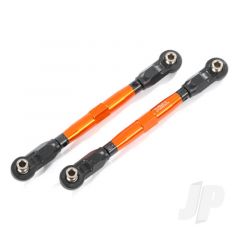 Toe links front (Tubes orange-anodized 7075-T6 aluminium stronger than titanium) (88mm) (2pcs) / rod ends rear (4pcs) / rod ends front (4pcs) / aluminium wrench (1pc)