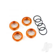 Spring retainer (adjuster) orange-anodized aluminium GT-Maxx shocks (4pcs) (assembled with o-ring)