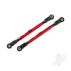 Toe links front (Tubes red-anodized 6061-T6 aluminium) (2pcs) (for use with #8995 WideMaxx suspension kit)