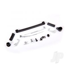 Door handles left right and rear/ retainers (3)/ windshield wipers left & right/ retainer (1)/ fuel cap/ fuel flange/ fuel cap mount/ 1.6x5 BCS (self-tapping) (7)/ 2.6x8 BCS (1)