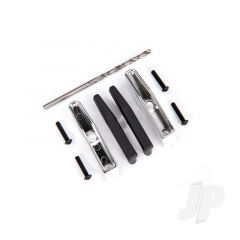 Bumper pads/ bumper guards (chrome)/ 2.5x10 BCS (4)/ 2.7mm drill bit (fits #9126 or #9127 front bumpers)