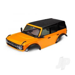 Body Ford Bronco (2021) complete orange (painted) (includes grille side mirrors door handles fender flares windshield wipers spare Tyre mount & clipless mounting) (requires #8080X inner fenders)