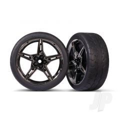 Tyres and wheels assembled glued (split-spoke black chrome wheels 1.9 Response Tyres) (front) (2)