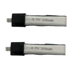 1s 3.7V 200mAH Lipo with JST-PH 2.0 Plug for Micro RC Models  (Pack of 2)