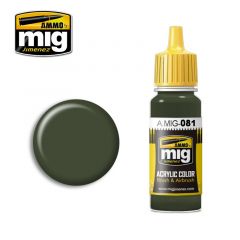 Ammo Mig Jimenez Acrylic 17ml Paint US OLIVE DRAB VIETNAM ERA (FS 24087)