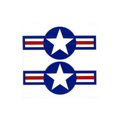 Becc USAF Stars and bars post 1947 decals - 150MM (PAIR)