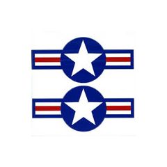 Becc USAF Stars and bars post 1947 decals - 175MM (PAIR)