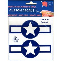 Becc US Air Force Roundel (White/Blue) 1943-1964 USAF02 75mm 