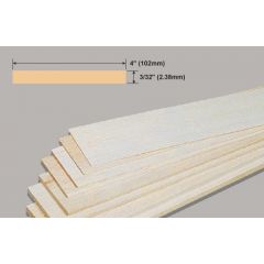 Balsa Sht 3/32x4x36 Inch/2.38x102x914mm