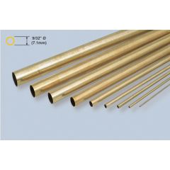 Brass Tube - 9/32 x 36 Inch/7.14x914mm