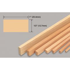 Balsa Strip 1/2x1x36 Inch / 12.7x25.4