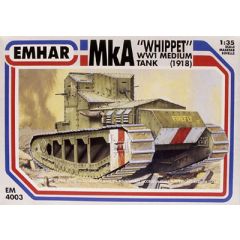 Plastic Kit Emhar 1:35 scale MkA Whippet WW1 medium tank (1918) EM4003