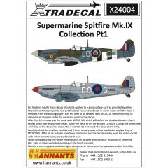 Xtradecal 1/24 Supermarine Spitfire Mk.IX Collection Pt1 X24004