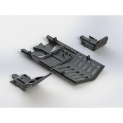 Skidplate Front/Rear/Center Set Nero