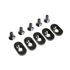 EngineMntInsert&Screws BLK 18T(5): 5ive-T 2.0