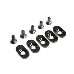 EngineMntInsert&Screws BLK 18.5T(5): 5ive-T 2.0