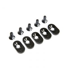 EngineMntInsert&Screws BLK 20T(5): 5ive-T 2.0