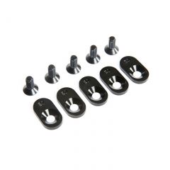 EngineMntInsert&Screws BLK 21T(5): 5ive-T 2.0