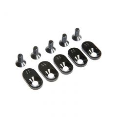 EngineMntInsert&Screws BLK 22T(5): 5ive-T 2.0