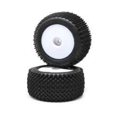 Pin Tires Rear Mounted White (2): Mini-T 2.0