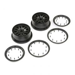 Wheel & Beadlock Set Black (2): 5ive-T 2.0