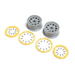 Wheels Silver Yellow Beadlock (2): DBXL 2.0