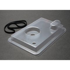 Radio box lid (clear)/ rubber gasket (1) (for use with remot