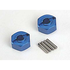Wheel hubs hex (blue-anodized lightweight aluminum) (2)/ a
