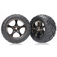 Tires & wheels assembled (Tracer 2.2 Inch black chrome wheels