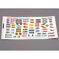 Decal sheet racing sponsors