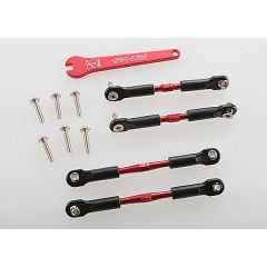 Turnbuckles aluminum (red-anodized) camber links front 3