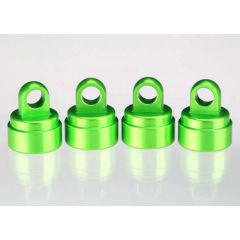 Shock caps aluminum (green-anodized) (4) (fits all Ultra Sh