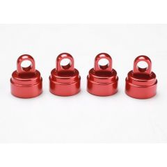 Shock caps aluminum (red-anodized) (4) (fits all Ultra Shoc