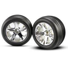 Tires & wheels assembled glued (2.8 Inch)(All-Star chrome whee