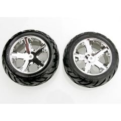 Tires & wheels assembled glued (All Star chrome wheels An