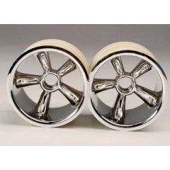 TRX Pro-Star chrome wheels (2) (front) (for 2.2 Inch tires)
