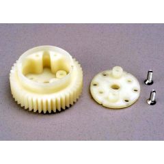 Differential gear (45-tooth)/ side cover plate & screws