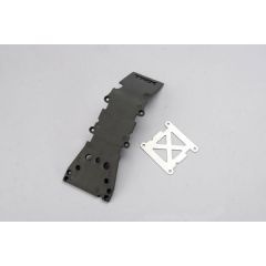 Skidplate front plastic (grey)/ stainless steel plate