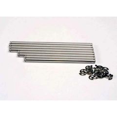 Suspension pin set stainless steel (w/ E-clips)