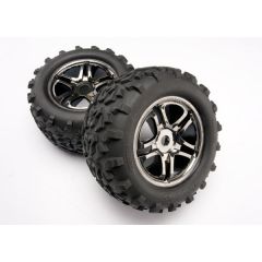 Tires & wheels assembled glued (SS (Split Spoke) black chr