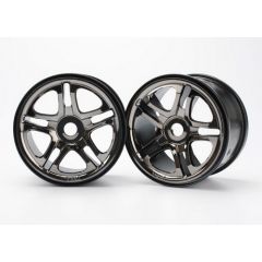 Wheels SS (split spoke) 3.8 Inch (black chrome) (2) (use with 1