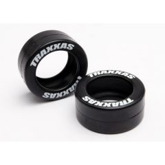 Tires rubber (2) (fits Traxxas wheelie bar wheels)