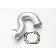 Header exhaust (tubular aluminum silver-anodized)/ spring