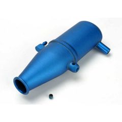 Tuned pipe aluminum blue-anodized (dual chamber with press