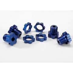 Wheel hubs splined 17mm (blue-anodized) (4)/ wheel nuts s