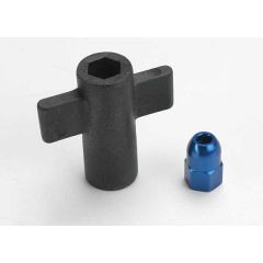 Antenna crimp nut aluminum (blue-anodized)/ antenna nut too