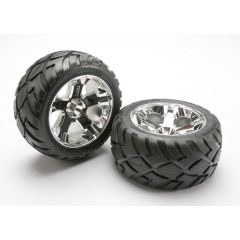 Tires & wheels assembled glued (All-Star chrome wheels An